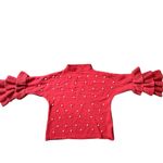 SheIn brick red faux pearls embellished sweater & tiered sleeves, plus size 3XL Photo 5