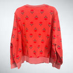easel Vintage Floral Print Sweatshirt in Boho Red Size S Photo 3