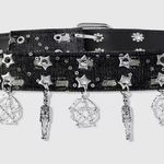 Black and Silver Embellished Women's Belt Photo 0