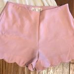 Sweet Wanderer Light Pink Scalloped Shorts Photo 0