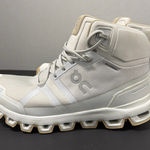 ON Women's Cloudrock Waterproof Hiking Boot Shoes Glacier/Sand Size 9 No Insoles White Photo 0