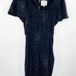 Madison Marcus  Black White Star Printed 100% Silk Mini Dress Women's Size Small Photo 9