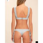 Ellejay  Puka Black & White Striped String Bikini size s/m Photo 8