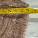 Adrianna Papell  Blush Sequin Dress sleeveless floor length flowy 12 formal party Photo 11