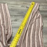 Rewind Linen Brown, Pink & White Striped Elastic Waist Pull On Pants Size XS Photo 8
