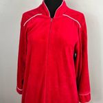 Christian Dior Vintage Monogram Velour Robe House Dress Zip Front Velvet Small Photo 3