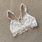 Aerie  Lace Cream Bralette Size Medium Bra Light Support Unpadded Feminine EUC Photo 1