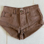 Billabong  Shorts Brown Denim Low Rise Photo 0