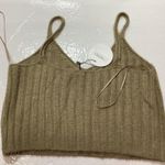 Paper Moon Women's Tan Ribbed Top Size Small Photo 3