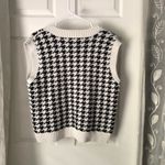 Hollister Black and White Houndstooth Sweater Vest cotton blend women size XS Photo 5