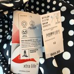 Lands End Chlorine Resist High Neck UPF 50 Modest Tankini Top Black White Dot 12 Photo 2