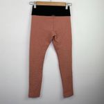 Koral Peach Salmon Black Leggings Textured Cropped Womens Size Small Photo 6