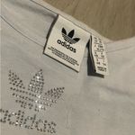Adidas White Tee with Rhinestone Logo Photo 1