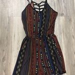 Love Tree Red and black Aztec Striped romper with Cage design in the back Photo 0