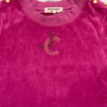 Juicy Couture  women's medium pink velour sweatshirt Photo 2