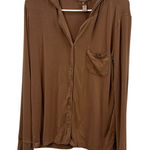 SKIMS  Soft Lounge Ribbed Long Sleeve Top in Copper size S Photo 0