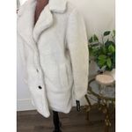 Jason Maxwell Teddy Bear Coat Winter Warm Plush Faux Fur Jacket Ivory Medium Photo 1