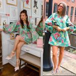 Arianne Elmy Good Luck Dress Green Floral Jacquard NWT size XS Photo 10