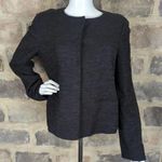 Vince  Jacket Blazer Black Size Women's Large Snap Close Soft Minimalist Photo 0