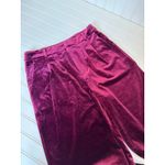 Lulus  Chic Splendor Wine Red Velvet Pleated High-Rise Wide-Leg Pants Luxe Size M Photo 3