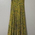 Guess  Los Angeles Mustard / Green Floral Long Maxi Dress Sz S Small Photo 3