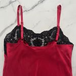 Victoria's Secret Y2K  Silk Red slip dress Vtg Lace trim Babydoll coquette Size M Photo 5