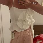 NA-KD White Floral Crop Top Photo 1