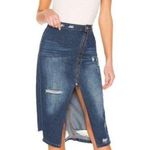 One Teaspoon Society Distressed Denim Pencil Skirt in Blue Moon Size 27 Photo 3