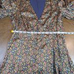 Boden Satin Midi Tea Dress Floral V Photo 8