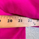 Rory Beca  Hot Pink Silk 3/4 Sleeve Blouse Womens L Barbie Core Boho Roll Tab Photo 3