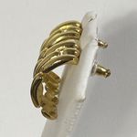 Givenchy VINTAGE MODERNIST PIERCED GOLDTONE EARRINGS Photo 1