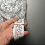 White Lace Bodysuit Size M Thong High Rise Size M Photo 2