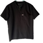 FIGS  Technical Collection XS Black Scrub Top Healthcare Medical‎ Uniform Photo 0