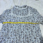 Loft ‎ Womens Blouse Long Sleeve Floral High Neck Medium Petite Photo 3