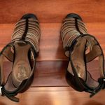 Vince Camuto Black & Gold Champagne Greta Caged Heel Sandals Photo 5