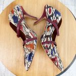 Malone Souliers Maureen Python Embossed Leather High Heel Mules Ivory Multi 39.5 Photo 4