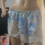 Oscar de la Renta  Lingerie Blue and Green Floral Shorts Photo 0