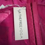 Pink sheer tube top with roses. Size M Photo 3