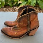 Liberty Black Aztec Southwestern Leather Western Cowgirl Booties 10 Brown Photo 3