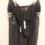 Linea Donatella  Lingerie Set Black Chiffon Size Sm Photo 3