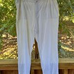 G.H. Bass & Co Women's 100% Linen White Ankle Pants Size 14. NWOT Photo 0