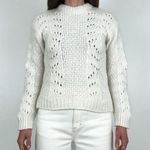 Urban Outfitters  Cream Knit Crewneck Pullover Sweater | Size S Photo 4