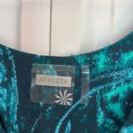 Athleta  green paisley athletic dress built in bra small Photo 3