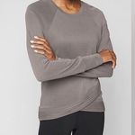Athleta Silver Bells Serenity Criss Cross Sweatshirt Size Small $79 Photo 0