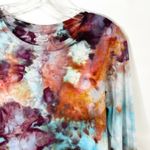 Old Navy  Small Top Handmade Tie Dye Long Sleeve Earthy Boho Artsy‎ Grunge 1391 Photo 5