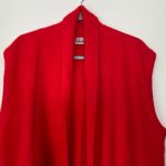 Rafaella Angora Rabbit Hair Lambswool Nylon Open Front Sweater Red Photo 2