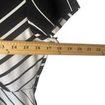 Chico's Women's Size 1 Small Black White Geometric Striped Maxi Dress Photo 7