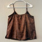 A New Day ⭐️ copper metallic v-neck spaghetti strap cami tank top size small Photo 10