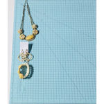 Vintage Rhinestone Glass Metal Floral Necklace Bracelet Earrings Set Photo 6