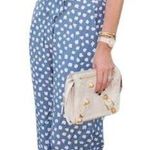 Anthropologie  WHIT TWO | Knotted Dot Blue White Jumpsuit Size 4 Photo 0